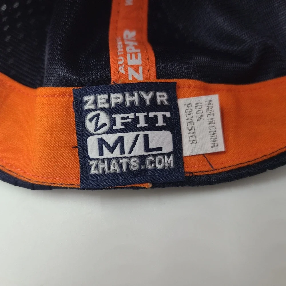 Syracuse Orange Hat Fitted M-L Jersey Mesh Zephyr Blue Orange NCAA University - Picture 11 of 11